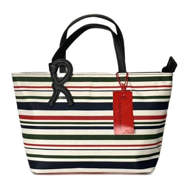 ロベルタディカメリーノ Roberta di Camerino ボーダー ミニトートバッグ ハンドバ...