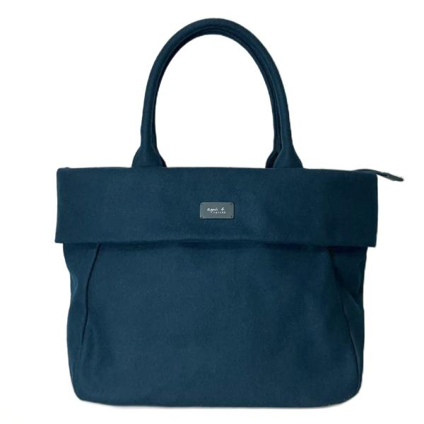 アニエスベー ボヤージュ Agnes b. VOYAGE ウールトートバッグ ハンドバッグ ロゴ ブ...