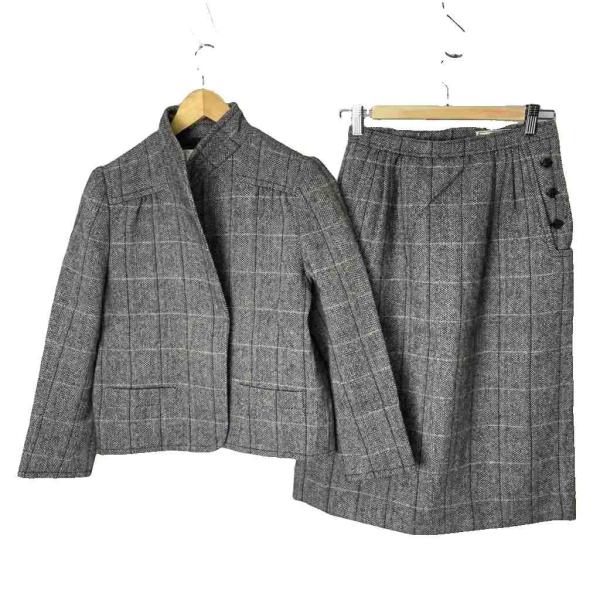 ニナリッチ NINA RICCI セットアップ フォーマル ジャケット タイトスカート ヘリンボーン...