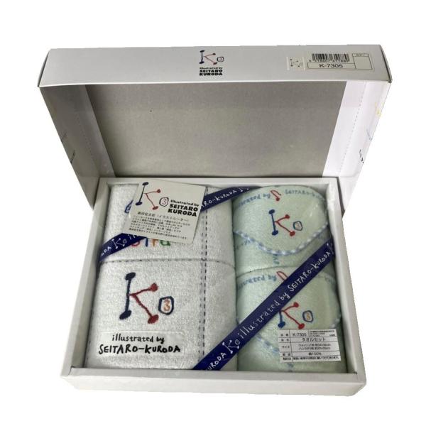 SEITARO KURODA タオル ハンカチセット 黒田征太郎 ホワイト メンズ レディース