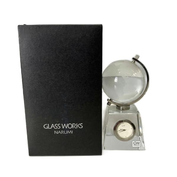 GLASS WORKS NARUMI 置き時計 地球儀 ガラス小物 クリアカラー メンズ レディース