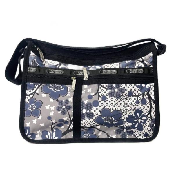 レスポートサック LesportSAC ショルダーバッグ 斜め掛け メッセンジャー 花柄 グレー ブ...
