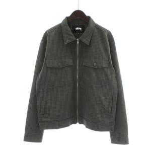ステューシー STUSSY チェックガレージジャケット Check Garage アウター ジップアップタイプ L カーキ 115534 /PP