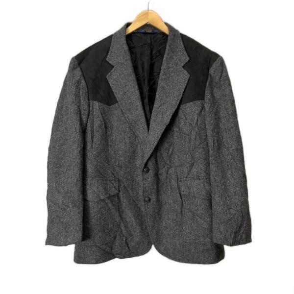 ペンドルトン PENDLETON 90sテーラードジャケット ヘリンボーン レザー切替 ヴィンテージ...