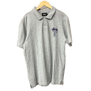 ステューシー STUSSY ポロシャツ カットソー シャツ ワールドツアー L グレー ■GY06 メンズ