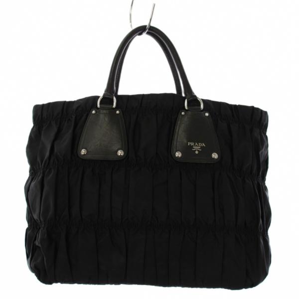 プラダ PRADA トートバッグ ハンドバッグ シャーリング 黒 /KH ■OH レディース