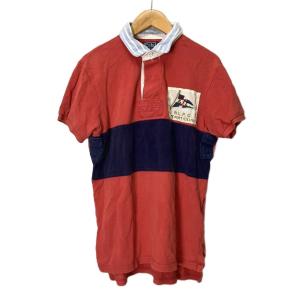 ポロ ラルフローレン POLO RALPH LAUREN ポロシャツ シャツ カットソー ワッペン 半袖 S レッド メンズ