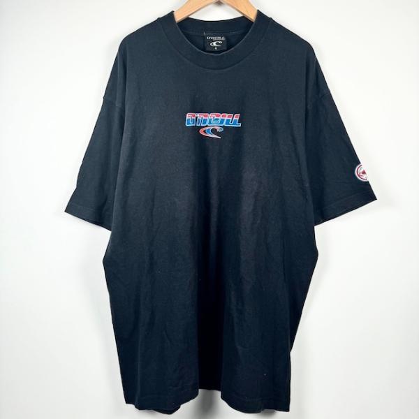 O&apos;NEILL オニール Tシャツ プリント 半袖 ロゴ コットン 黒 ブラック L メンズ