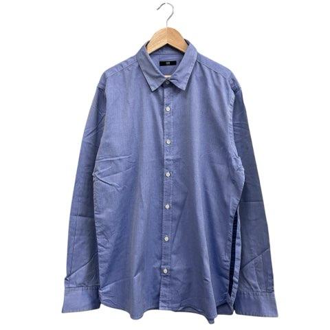 23区 オンワード樫山 長袖シャツ コットン サイドライン サイズ50 L相当 ブルー系 メンズ