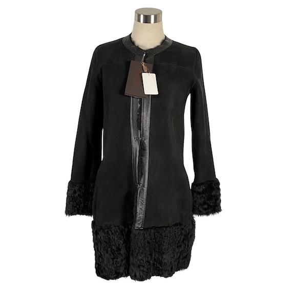 未使用品 カールドノヒュー KARL DONOGHUE ムートンコート リバーシブル レザー リアル...