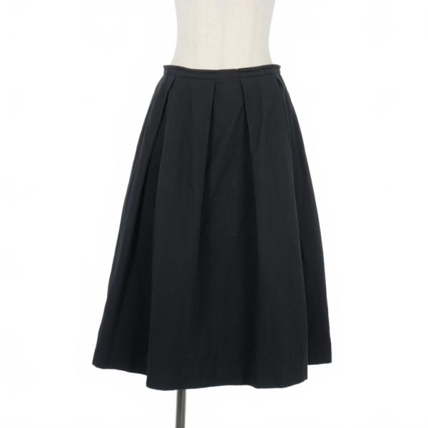 エンフォルド ENFOLD エンボス加工 プリーツ バルーンスカート フレアスカート ひざ丈 40 ...