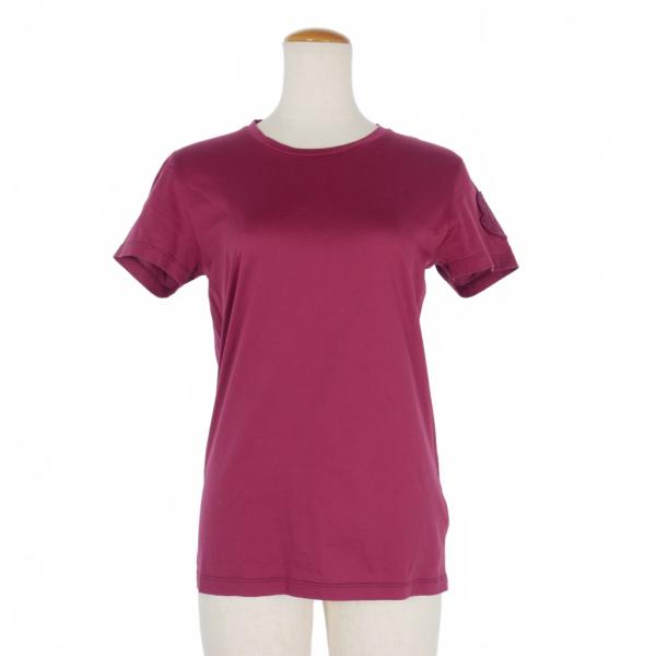 モンクレール MONCLER ビッグワッペン付 Tシャツ カットソー 半袖 S レッド 赤 D209...
