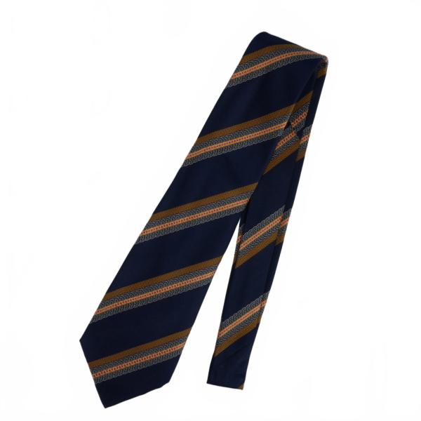 シャネル CHANEL ボーダーネクタイ ココマーク ダービー 紺 ネイビー レディース