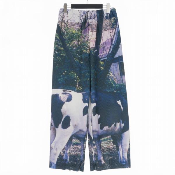 ノントーキョー NON TOKYO PRINT RIB WIDE PANTS プリントパンツ スラッ...