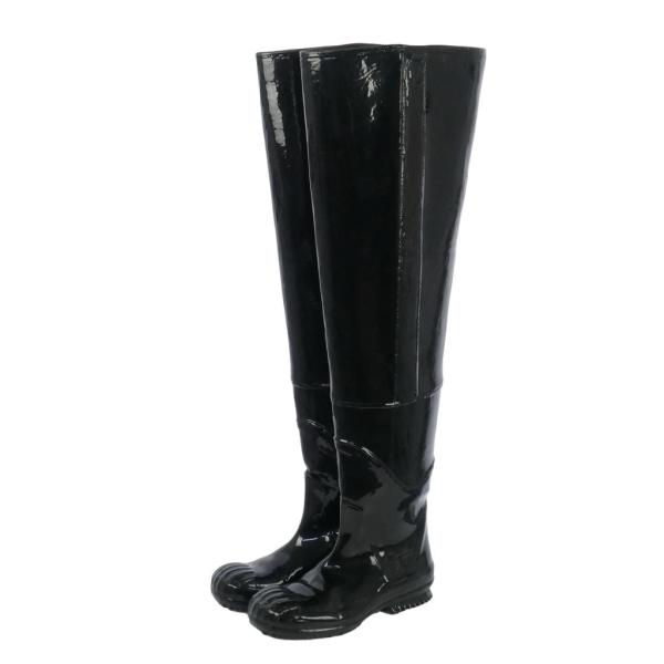 メゾンマルジェラ Maison Margiela 22SS ラバードリップ 加工 サイハイブーツ ロ...