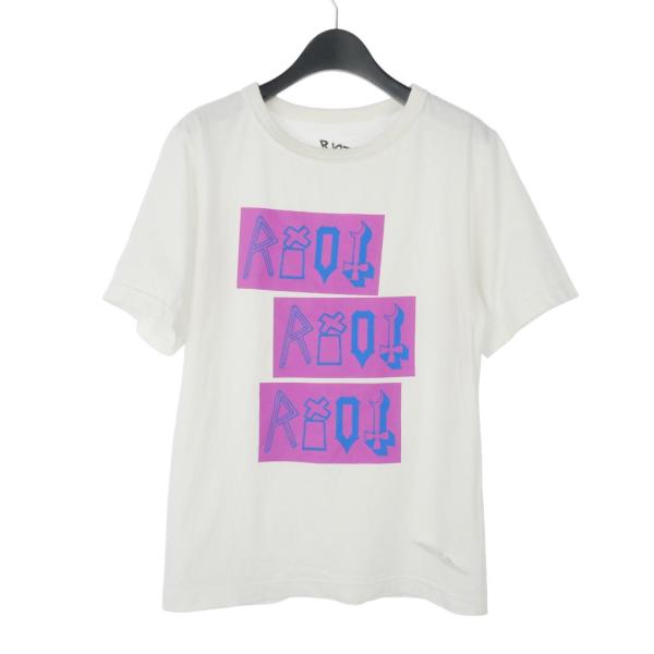 ファセッタズム FACETASM RIOT ロゴTシャツ カットソー 半袖 プリントM 白 ホワイト...