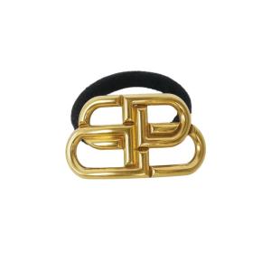 バレンシアガ BALENCIAGA BBロゴ ヘアゴム 髪留め 金 ゴールド レディース