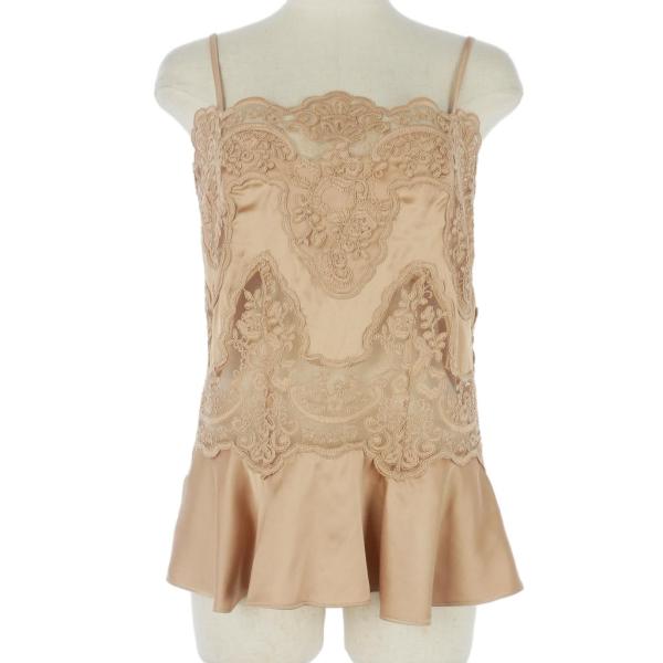 未使用品 エイチ&amp;エム H&amp;M レース装飾 キャミソール ビスチェ XS ベージュ レディース