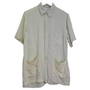 コムデギャルソン COMME des GARCONS SHIRT シャツ 半袖 バイカラー ポケット アイボリー オフホワイト Sサイズ 0406 メンズ