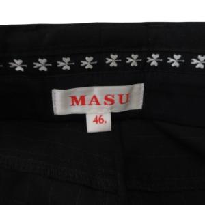MASU パンツ ロング ウール ストライプ ...の詳細画像2