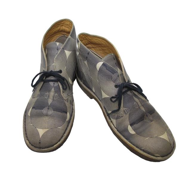 クラークス clarks ORIGINALS 靴 ショートブーツ サークル総柄 28.5cm相当 ホ...