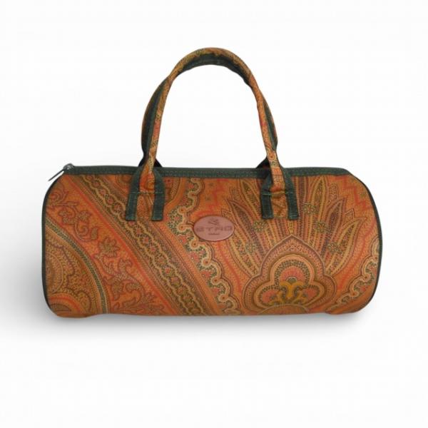 エトロ ETRO 美品 ミニボストンバッグ ペイズリー柄 ライトブラウン系 k375110 レディー...