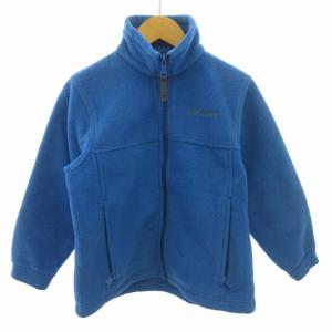 コロンビア Columbia フリース ジャケット ブルゾン ロゴ 刺繍 青 ブルー 8 約130cm 0225 ■GY31 キッズ