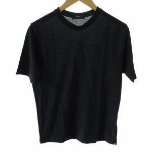 ザノーネ ZANONE Tシャツ カットソー イタリア製 半袖 紺 ネイビー 48 約Mサイズ 0408  メンズ｜vectorpremium