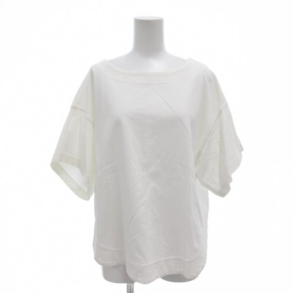 ドゥロワー Drawer スリットスリーブカットソー Tシャツ 半袖 2 M 白 ホワイト 6517...