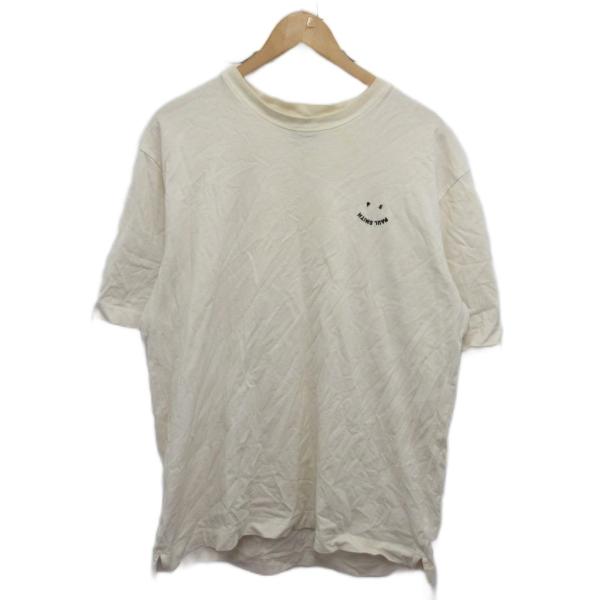 ポールスミス PAUL SMITH Tシャツ 半袖 スマイル刺繍 XL アイボリー 242524 レ...