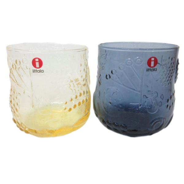 未使用品 iittala イッタラ フルッタ タンブラー グラス 2 点セット 青 黄 その他
