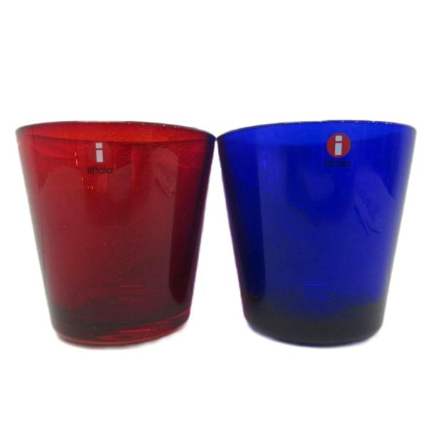 イッタラ iittala 2点セット カルティオ タンブラー ガラス 洋食器 赤 レッド 青 ブルー...