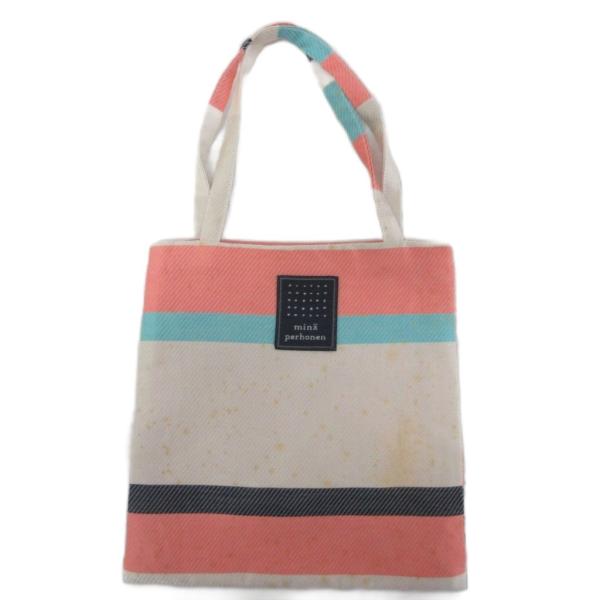 ミナペルホネン mina perhonen multi stripe ミニトートバッグ ストライプ柄...