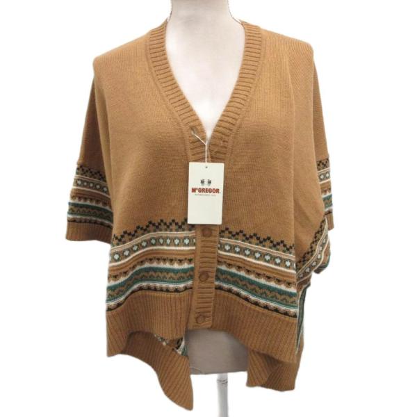 マックレガー マクレガー McGREGOR タグ付き カーディガン ニット ポンチョ ストール 総柄...