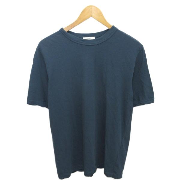 エイトン ATON Tシャツ カットソー 半袖 無地 クルーネック 青 ブルー 02 レディース