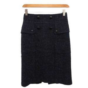 ボディドレッシングデラックス タイトスカート フレアスカート ひざ丈 38 黒 ブラック 紫 パープル 038-220160 ■YHS9 レディース