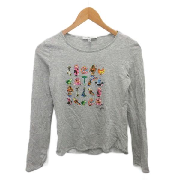 シーバイクロエ SEE BY CHLOE ロンT Tシャツ カットソー 長袖 ロゴプリント グレー ...
