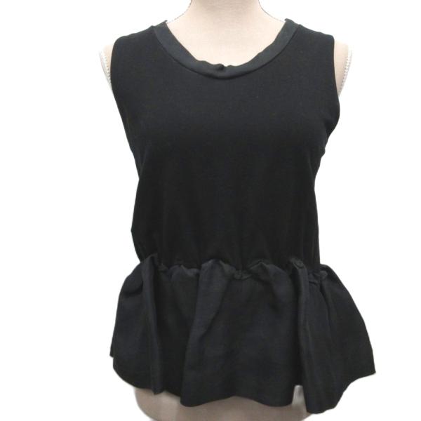 ミュウミュウ miumiu ブラウス カットソー キャミソール ノースリーブ フリル 絹 シルク10...