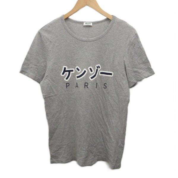 ケンゾー KENZO Tシャツ カットソー 半袖 プリント グレー 約M ■IBO91 メンズ