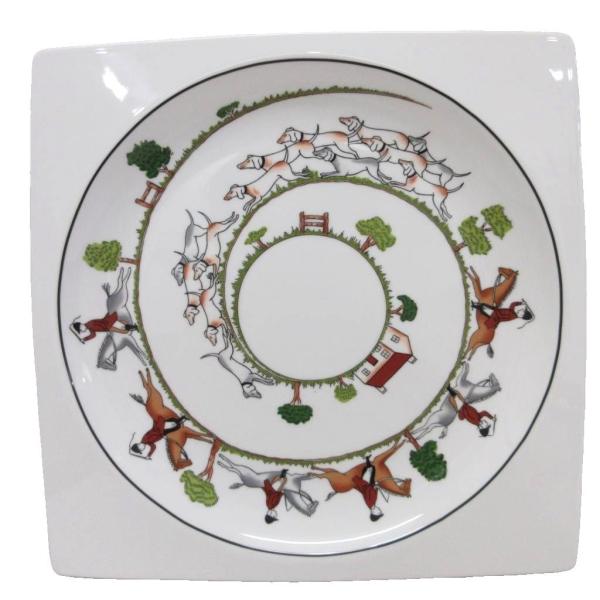 ウェッジウッド WEDGWOOD 廃盤 ハンティングシーン HUNTING SCENES スクエアプ...