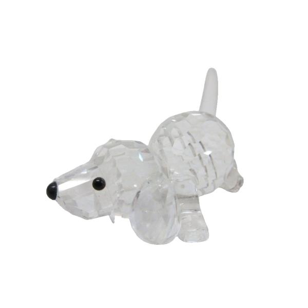スワロフスキー SWAROVSKI 廃盤 伏せビーグル Beagle Playing 置物 クリスタ...