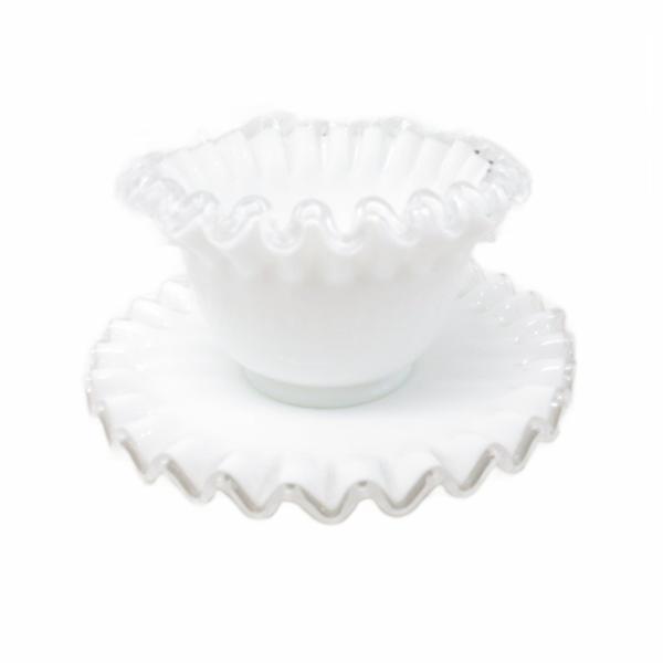 フェントン Fenton Glass カップ＆ソーサー 食器 白 ホワイト その他