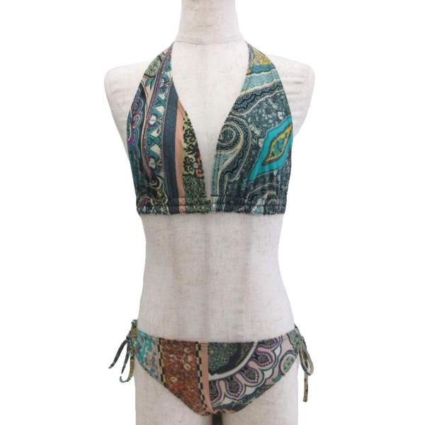 未使用品 エトロ ETRO タグ付き 水着 ビキニ スイムウェア セパレート ペイズリー柄 総柄 4...