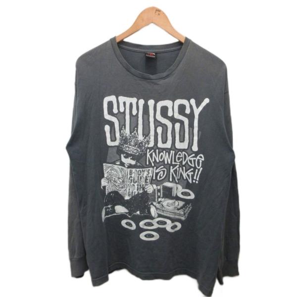 ステューシー STUSSY 90s KNOWLEDGE IS KING ロンT Tシャツ カットソー...