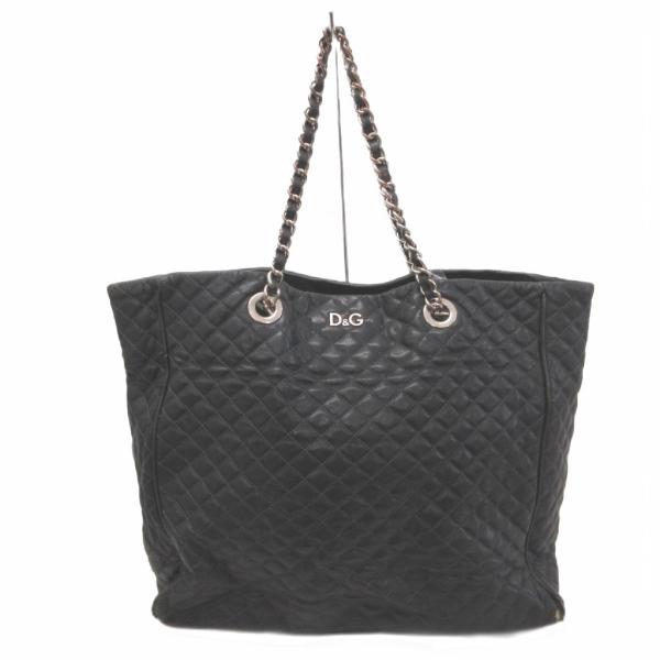 ドルチェ&amp;ガッバーナ ドルガバ DOLCE&amp;GABBANA トートバッグ 肩掛け レザー 皮革 キル...