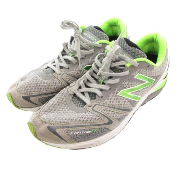 ニューバランス NEW BALANCE ウォーキングシューズ ランニングシューズ 27 グレー 黄緑...