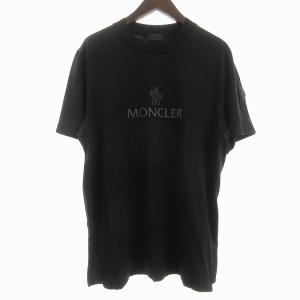 未使用品 モンクレール MONCLER タグ付き 24SS Logo print Tshirt Tシャツ カットソー 半袖 クルーネック ロゴ ワッペン J10918C00060 黒｜vectorpremium