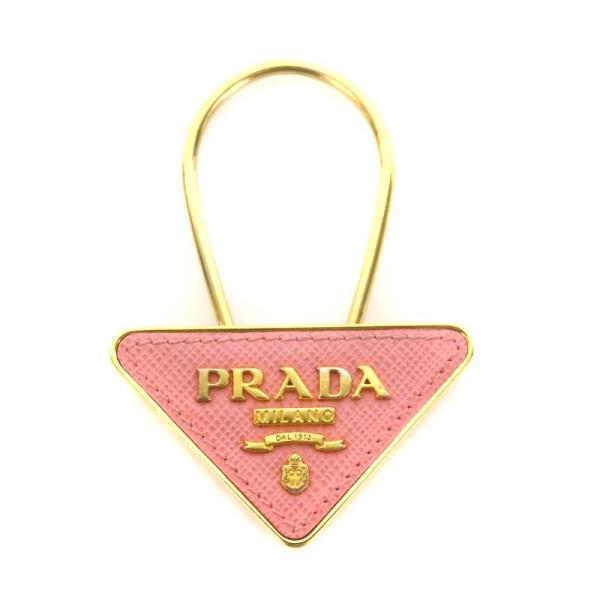 プラダ PRADA PORTACHIAVI PELLE キーリング キーホルダー ブランドロゴ レザ...