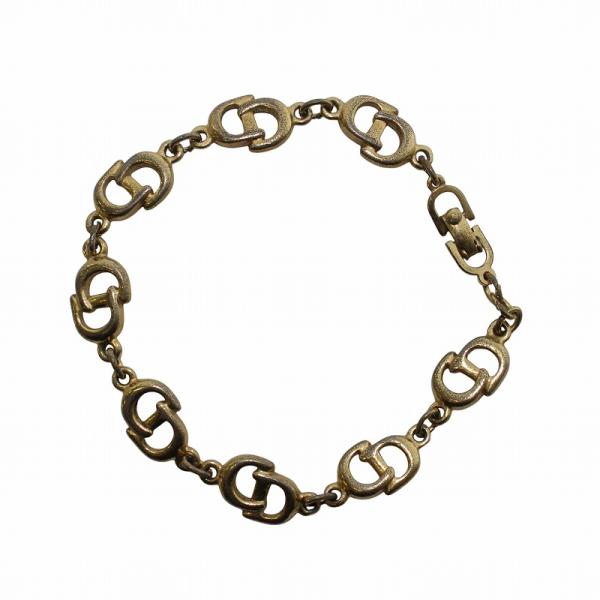 クリスチャンディオール Christian Dior ブレスレット チェーン CDロゴ ゴールドカラ...