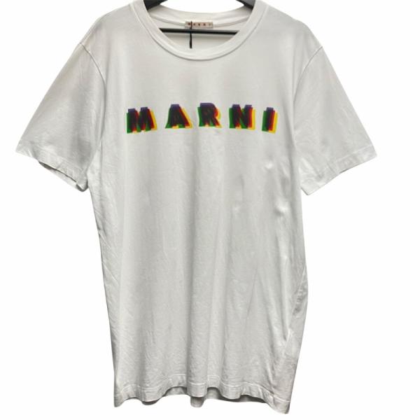 マルニ MARNI Logo Printed Crewneck Tシャツ 半袖 カットソー 50 ホ...